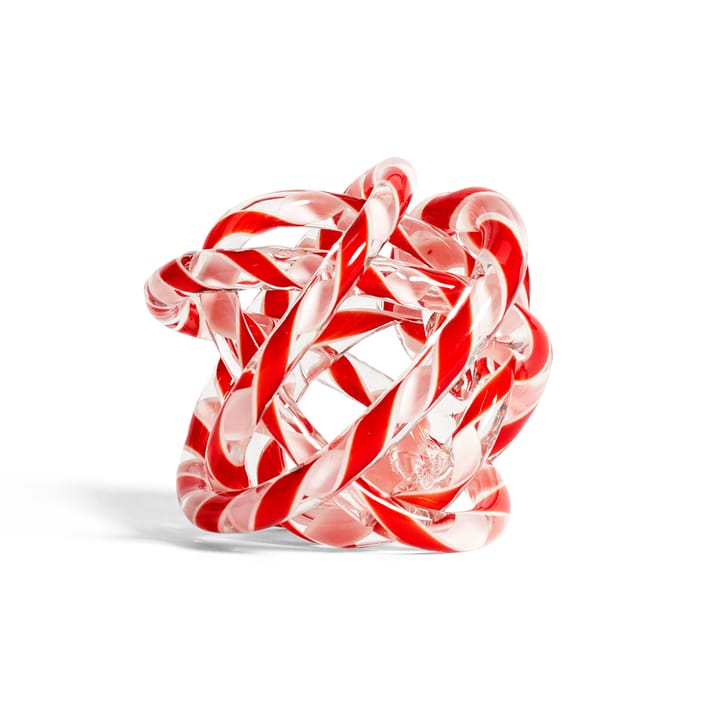 Knot No 2 M glasskulptur - Red-white - HAY