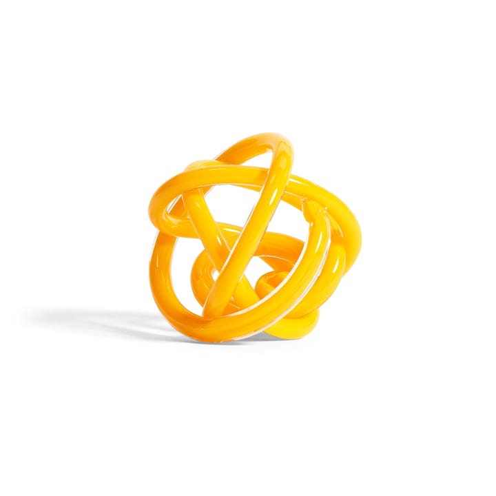 Knot No 2 S glasskulptur - Warm yellow - HAY