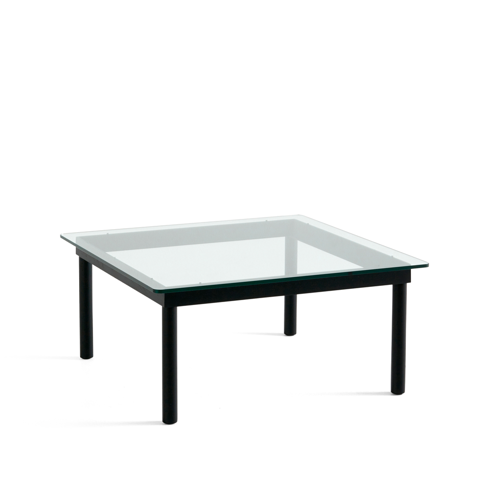 HAY Kofi soffbord Black oak-clear glass, 80 cm | Skandinavisk Design | Soffbord | Svart