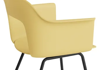 Layout Armchair 211 karmstol - Biscotti-svartlackerad stål - HAY