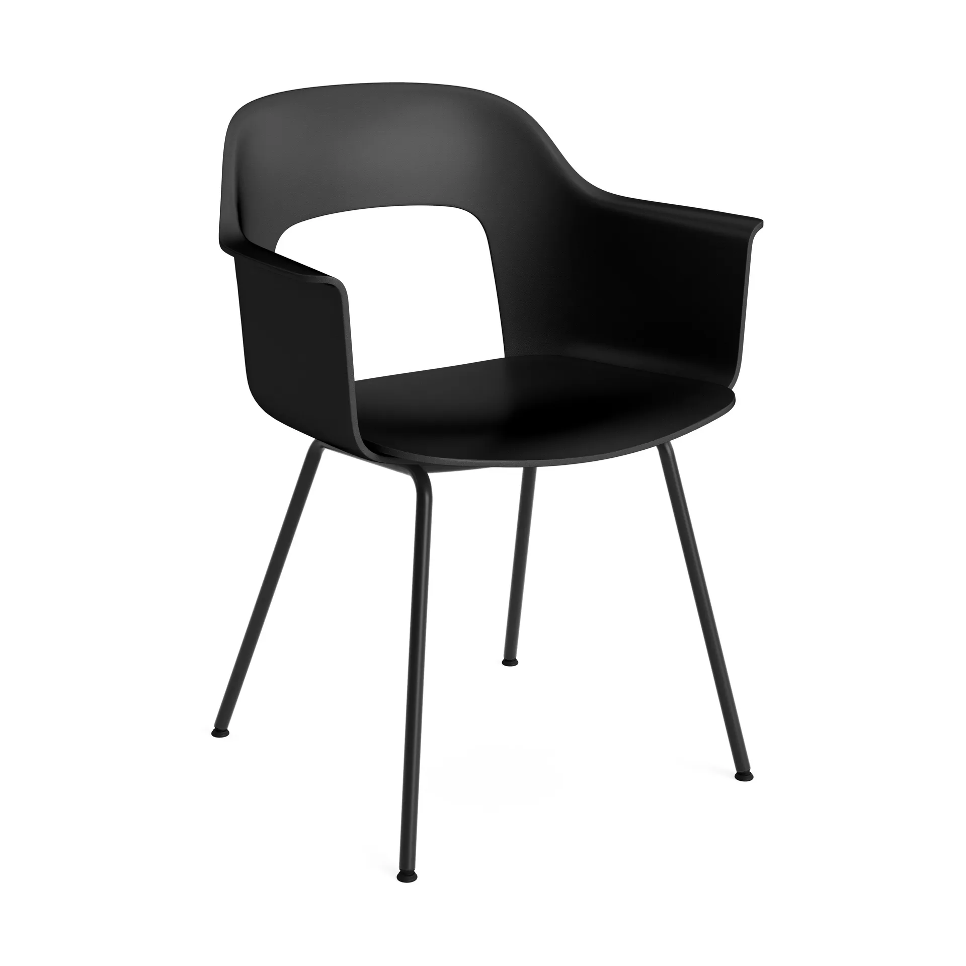 Layout Armchair 211 karmstol, Black-svartlackerad stål HAY