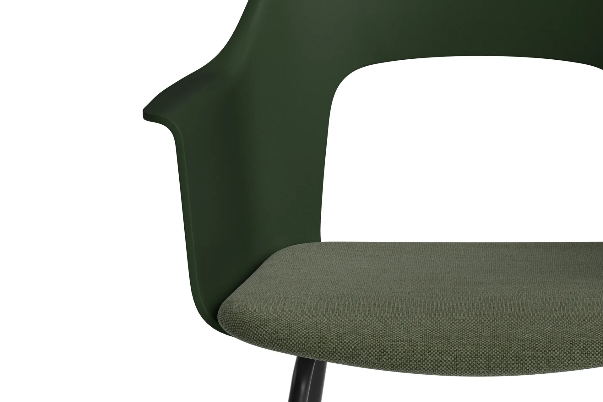 Layout Armchair 213 karmstol, Mode 072-bottle green-svartlackerad stål HAY