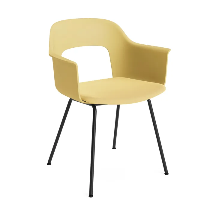 Layout Armchair 213 karmstol - Relate 431-biscotti-svartlackerad stål - HAY