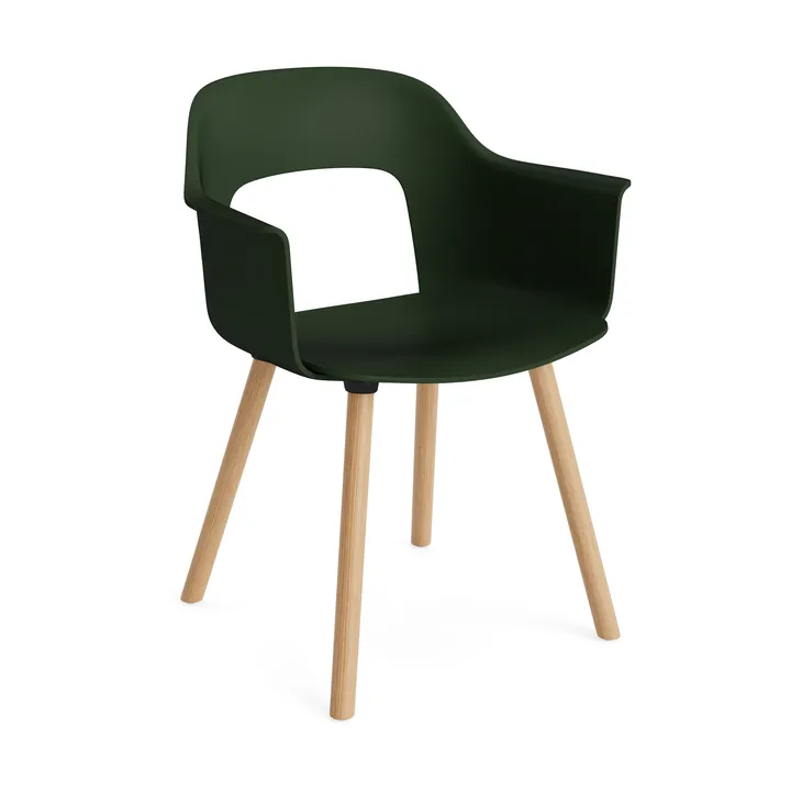 Layout Armchair 221 karmstol - Bottle green-lackerad ek - HAY