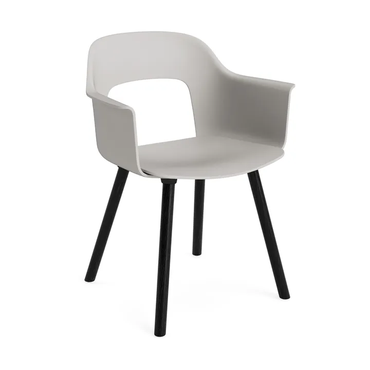 Layout Armchair 221 karmstol - Sky grey-svartlackerad ek - HAY