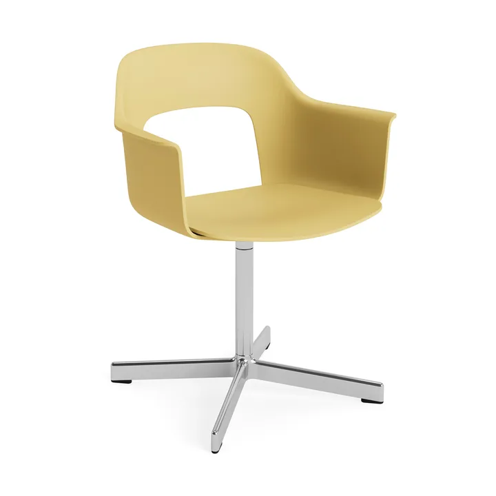 Layout Armchair 231 kontorsstol - Biscotti-polerad aluminium 4 star swivel base - HAY