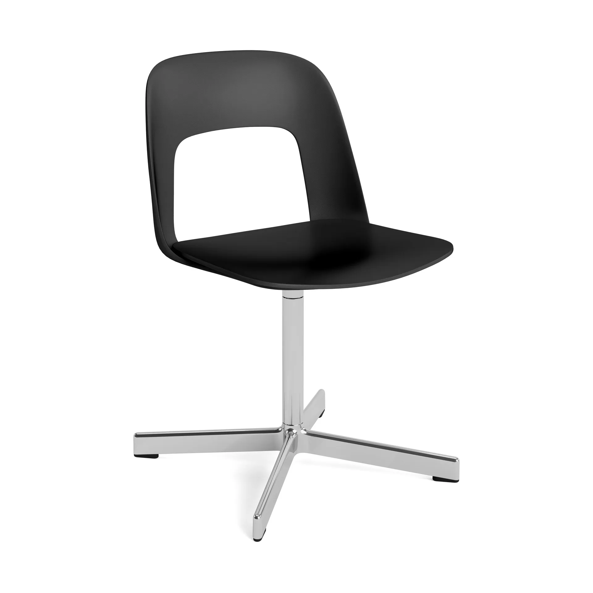 Layout Chair 131 stol, Black-polerad aluminium HAY