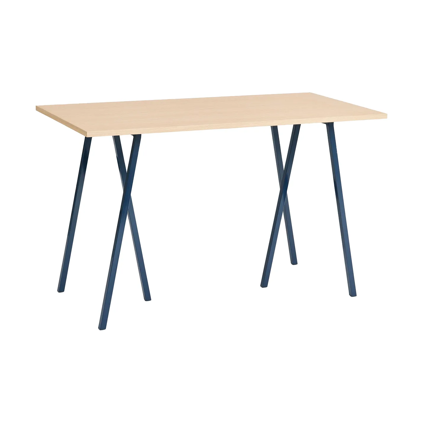 Loop Stand incl. support barbord 77,5x160 cm, Deep blue-clear lacq. oak HAY