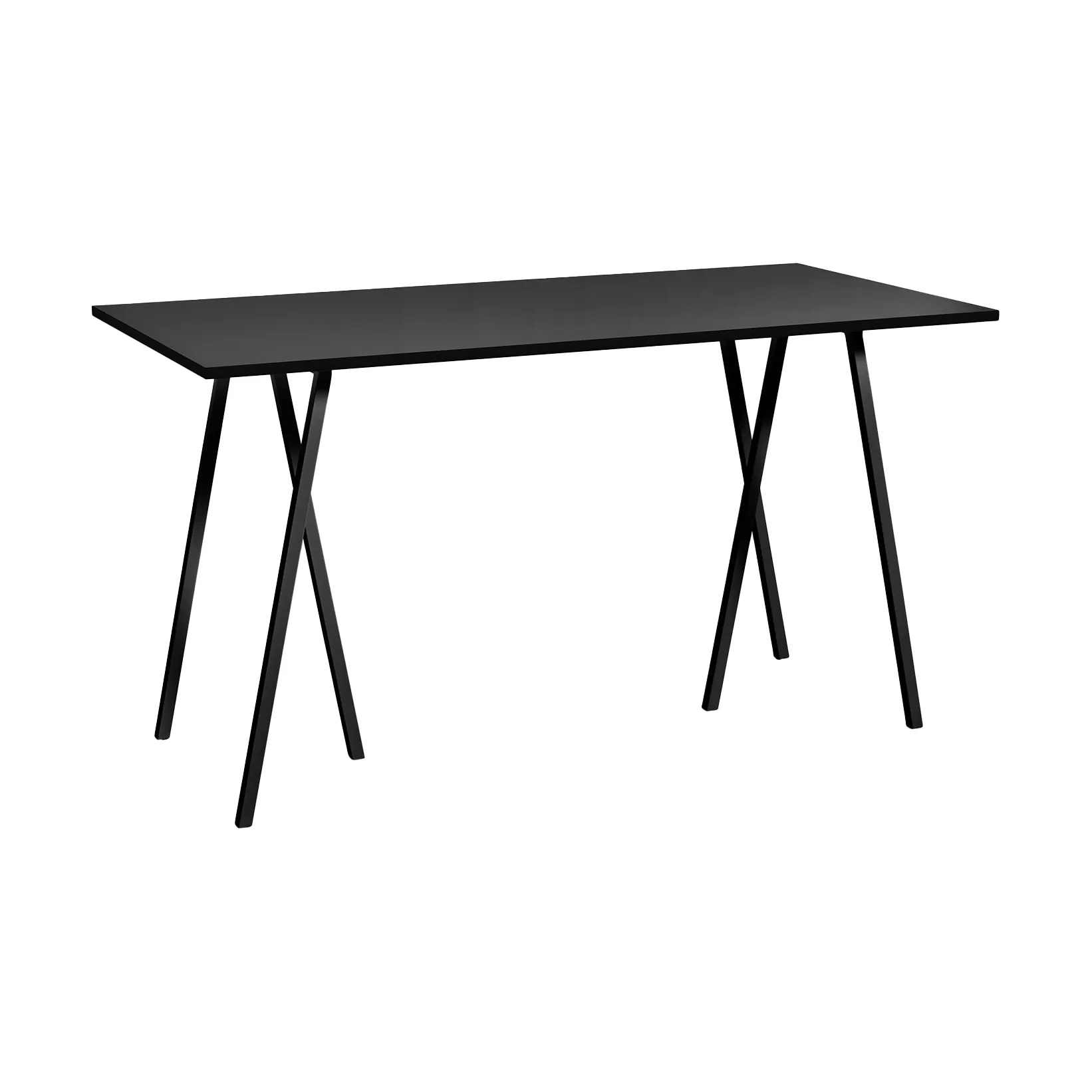 Loop Stand incl. support barbord 87,5x180 cm, Black-black linoleum-black ash HAY