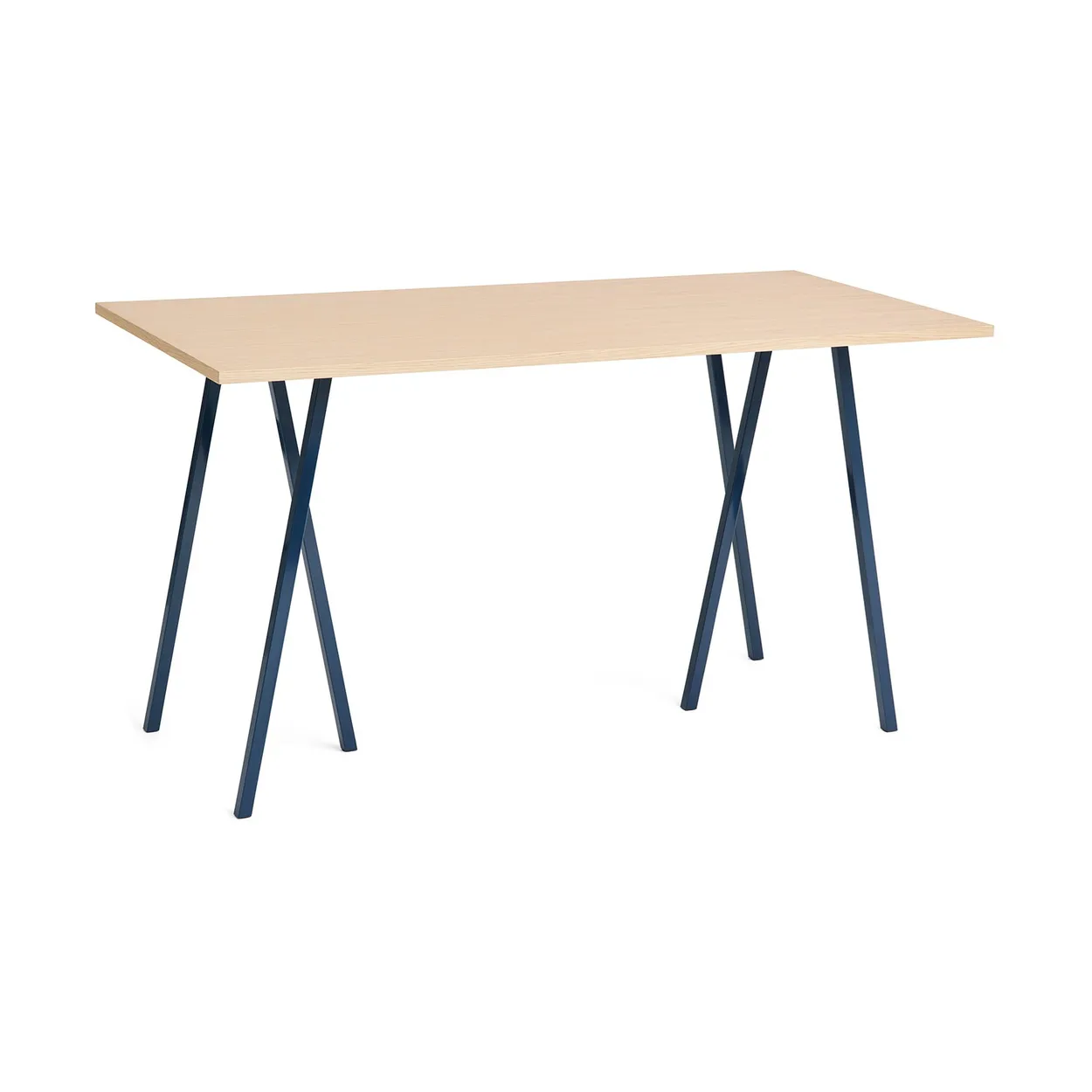 HAY Loop Stand incl. support barbord 87,5x180 cm Deep blue-clear lacq. oak