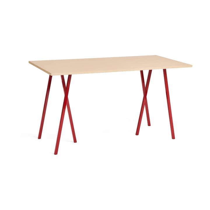 Loop Stand incl. support barbord 87,5x180 cm - Maroon red-clear lacq. oak - HAY