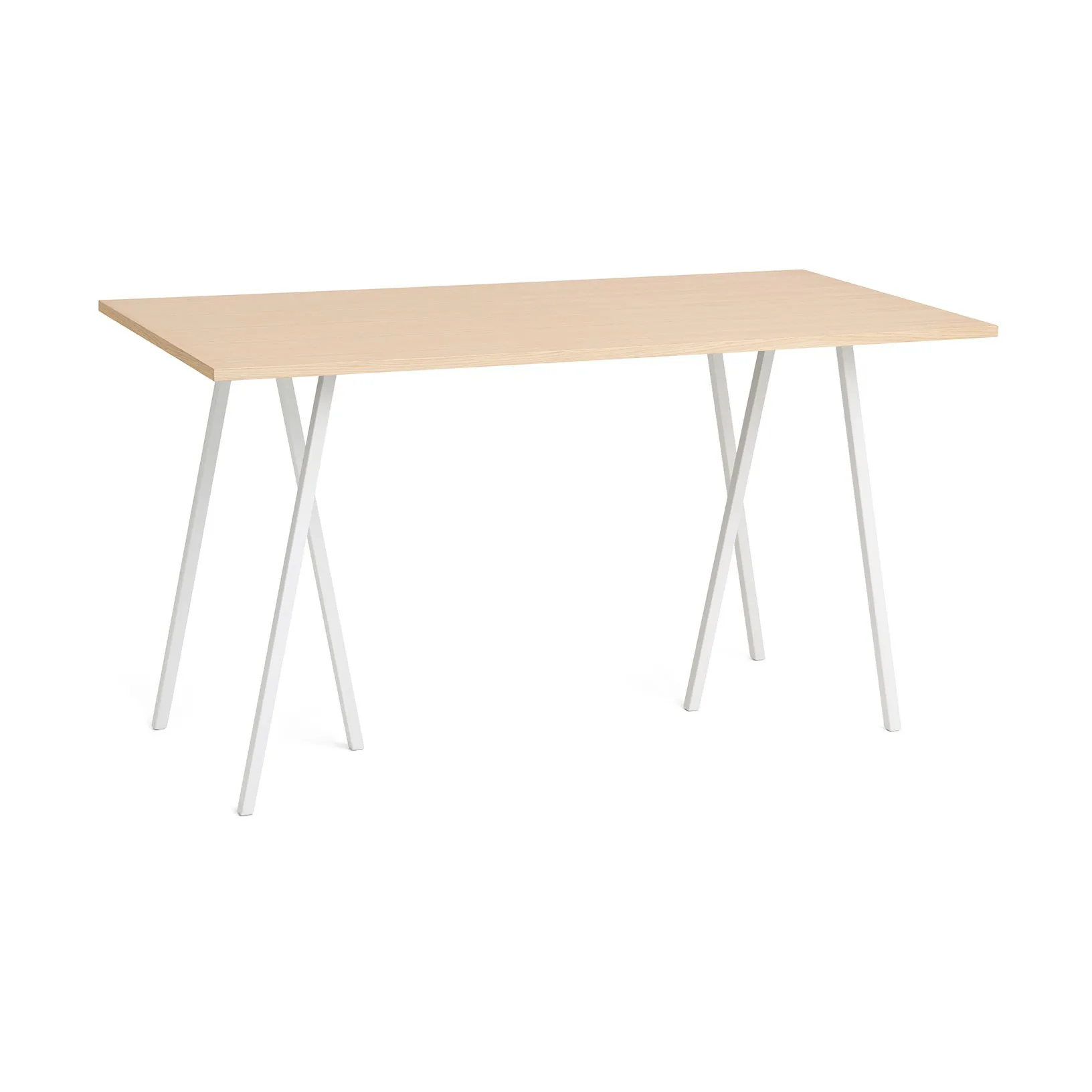 Loop Stand incl. support barbord 87,5x180 cm, White-clear lacq. oak HAY