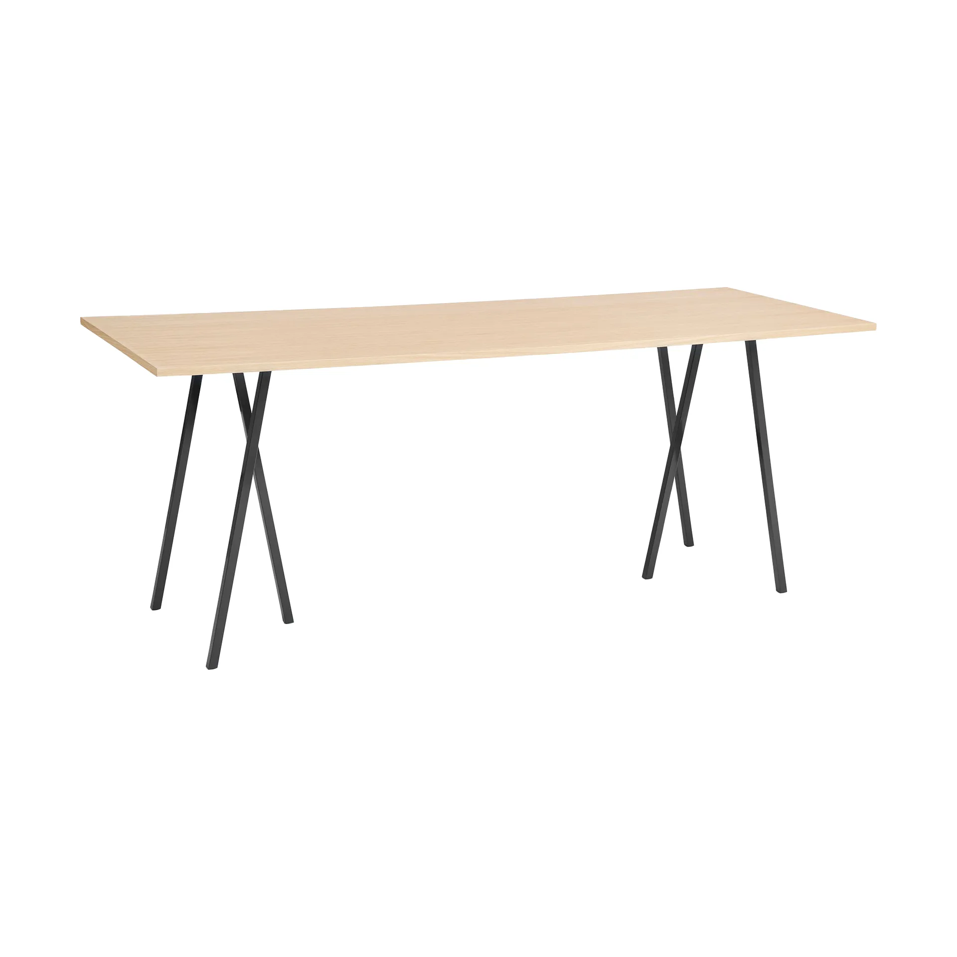 Loop Stand incl. support barbord 92,5x250 cm, Black-clear lacq. oak HAY