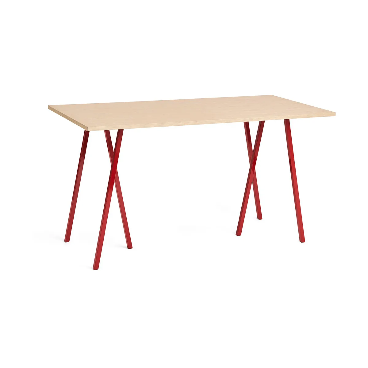 HAY Loop Stand incl. support matbord 87,5x180 cm Maroon red-clear lacq. oak
