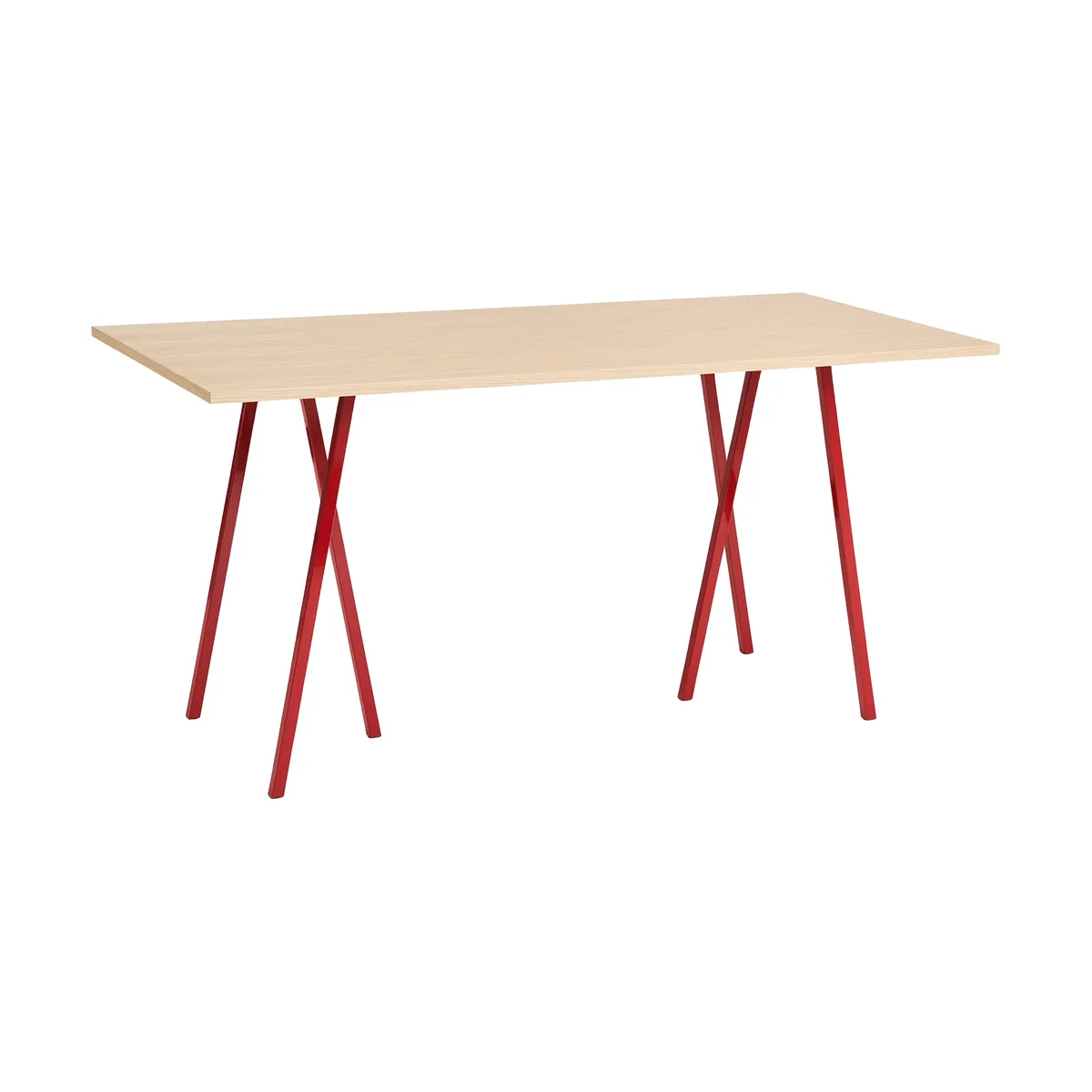 HAY Loop Stand incl. support matbord 92,5x200 cm Maroon red-clear lacq. oak