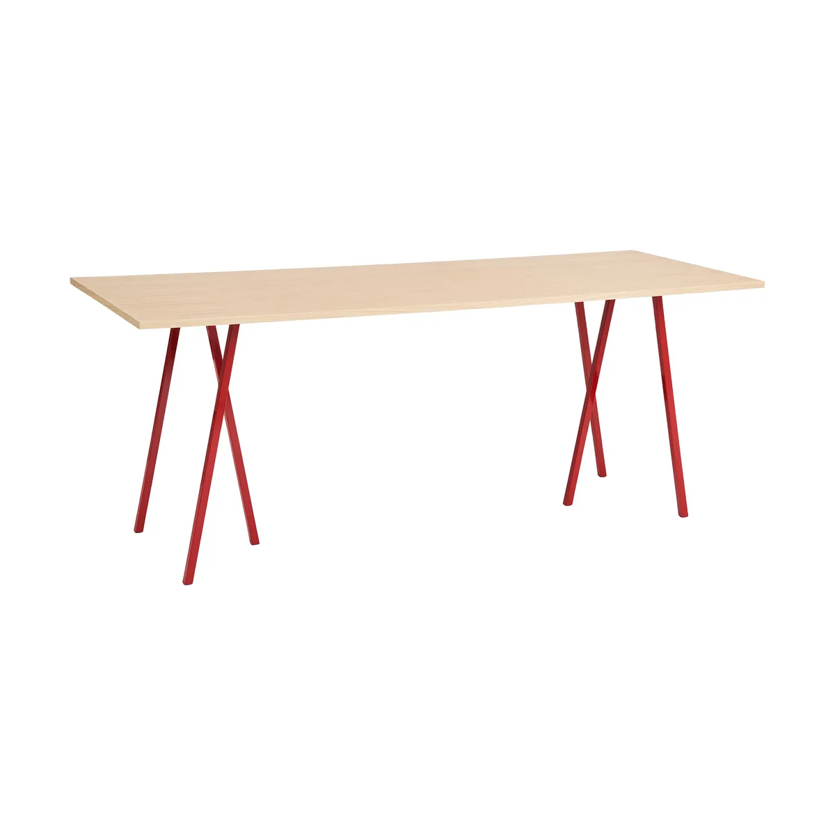 HAY Loop Stand incl. support matbord 92,5x250 cm Maroon red-clear lacq. oak