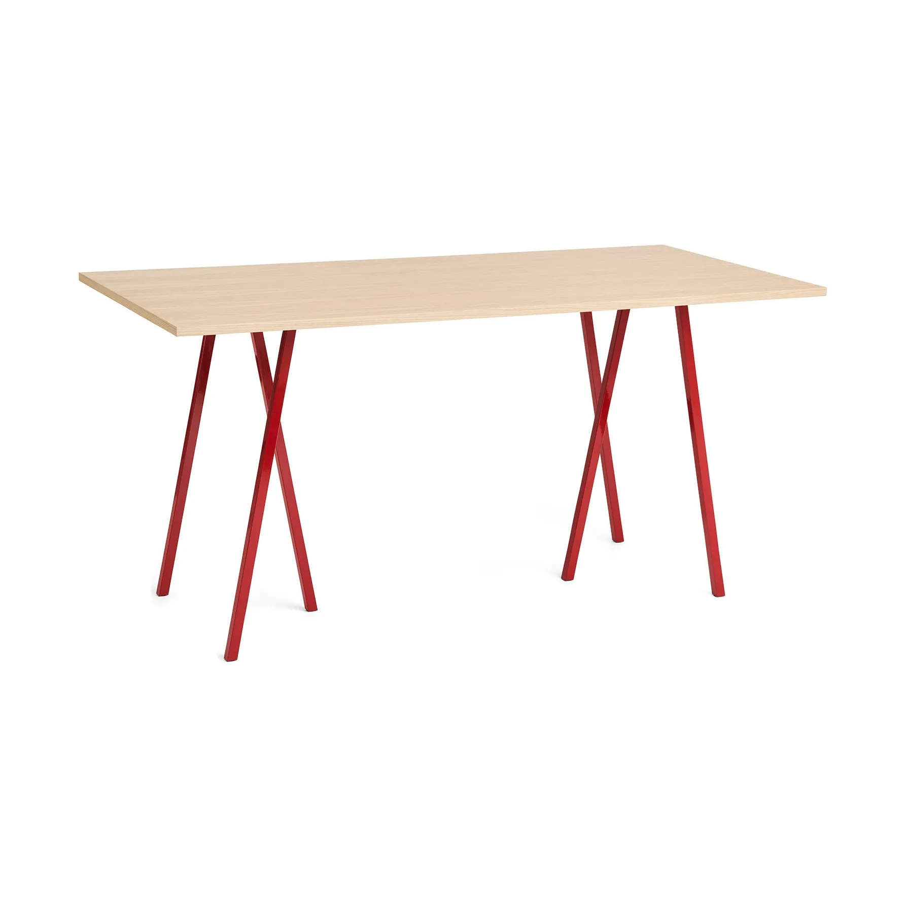 Loop Stand matbord 92,5x200 cm, Maroon red-clear lacq. oak HAY