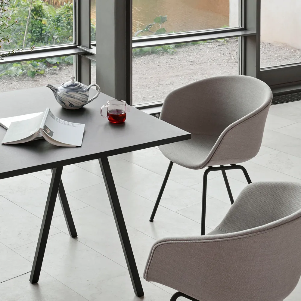 HAY Loop Stand matbord Black linoleum-black, 160 cm