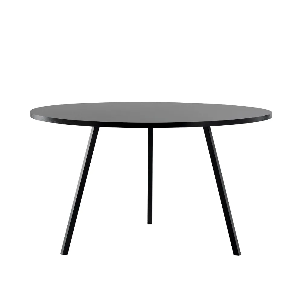 HAY Loop Stand matbord runt Black linoleum-black, Ø120 cm