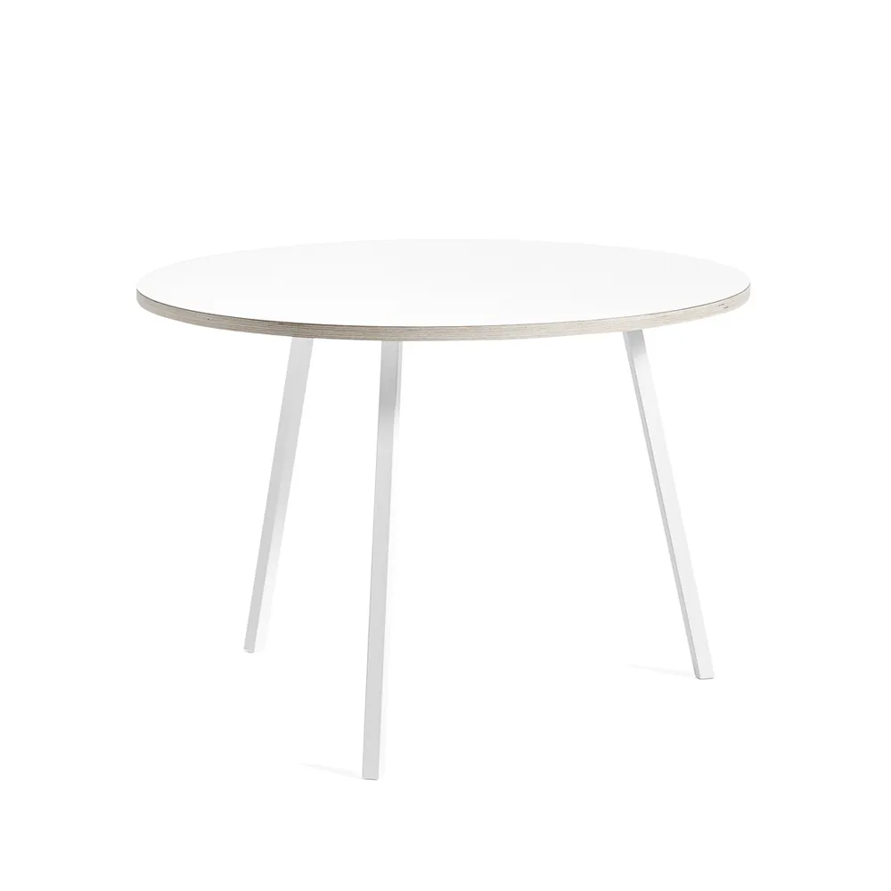 HAY Loop Stand matbord runt White laminate-white, Ø105 cm
