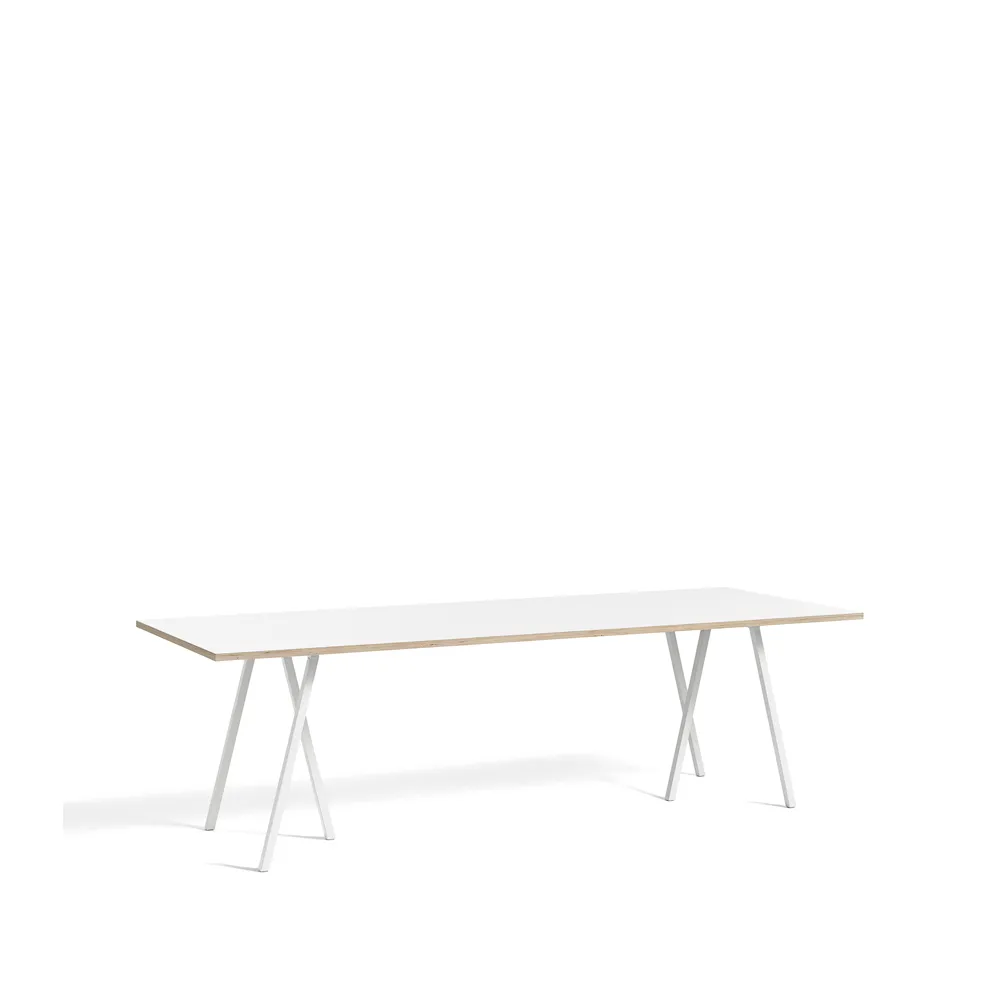 Loop Stand matbord, White laminate-white, 250 cm HAY