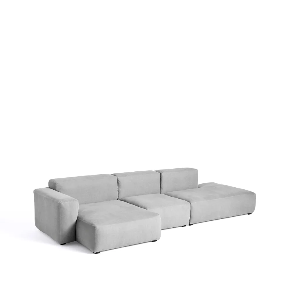 Mags Soft low modulsoffa, tyg linara 443 tweed, vänster HAY