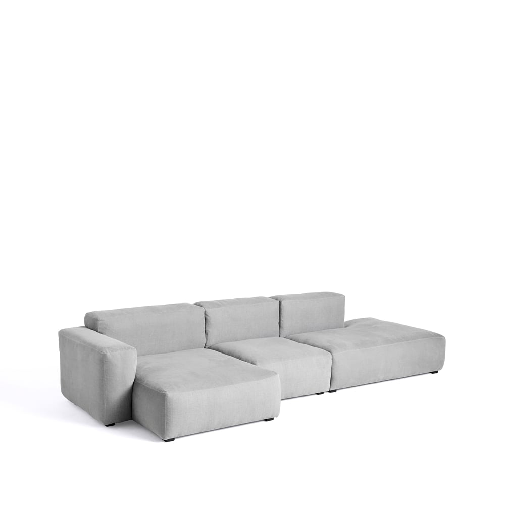 HAY Mags Soft low modulsoffa tyg linara 443 tweed, vänster
