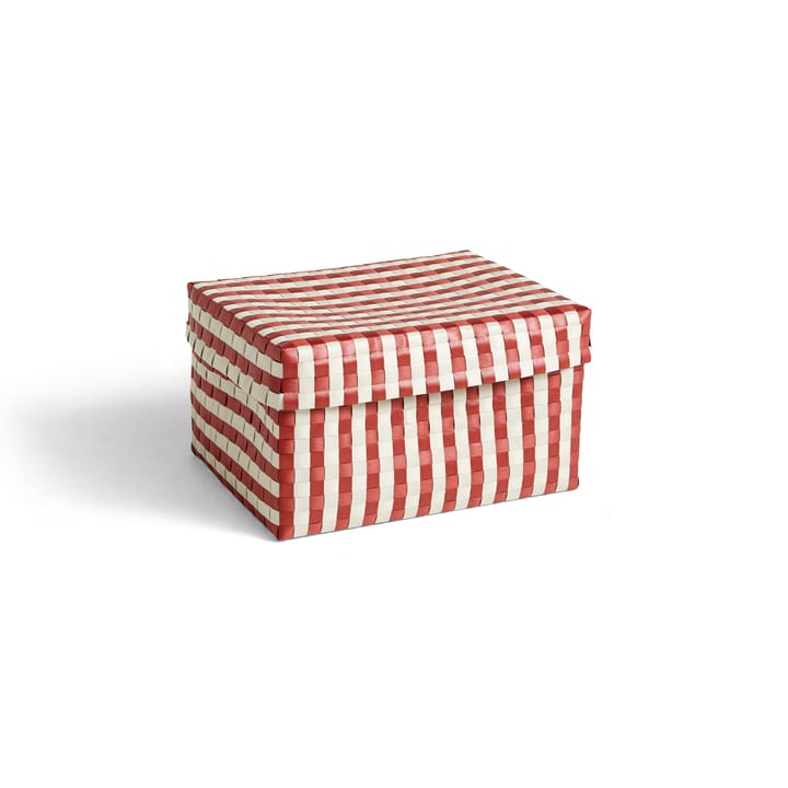 Maxim Stripe Box förvaringskorg L 26,5x35,5 cm, Röd-sand HAY