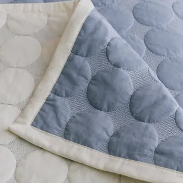 Mega Dot överkast organic 260x260 cm - Dusty blue - HAY