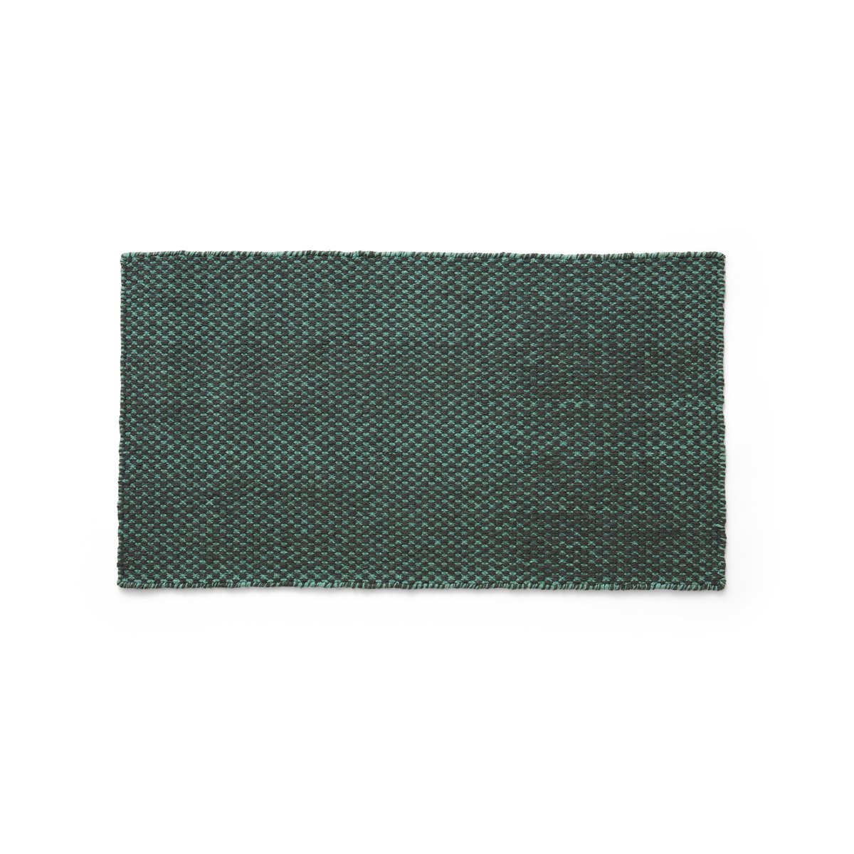 HAY Moiré kelim dörrmatta 52x95 cm Emerald green | Skandinavisk Design | Dörrmattor | Grön