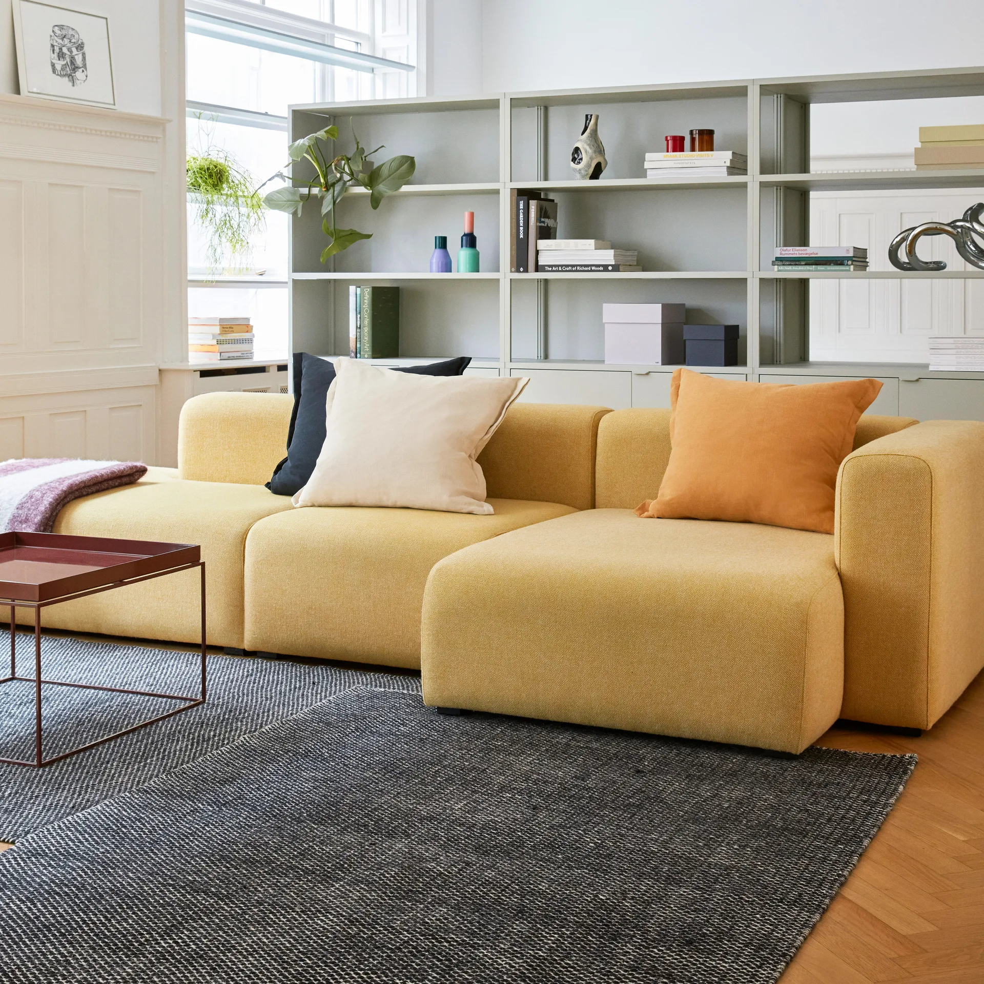 Moiré kelimmatta 140x200 cm, Svart HAY