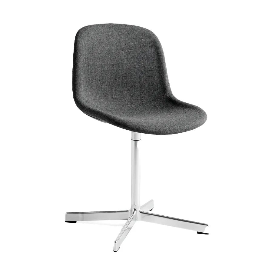 Neu 10 Upholstery kontorsstol, remix 163 grey, snurrstativ i aluminium HAY