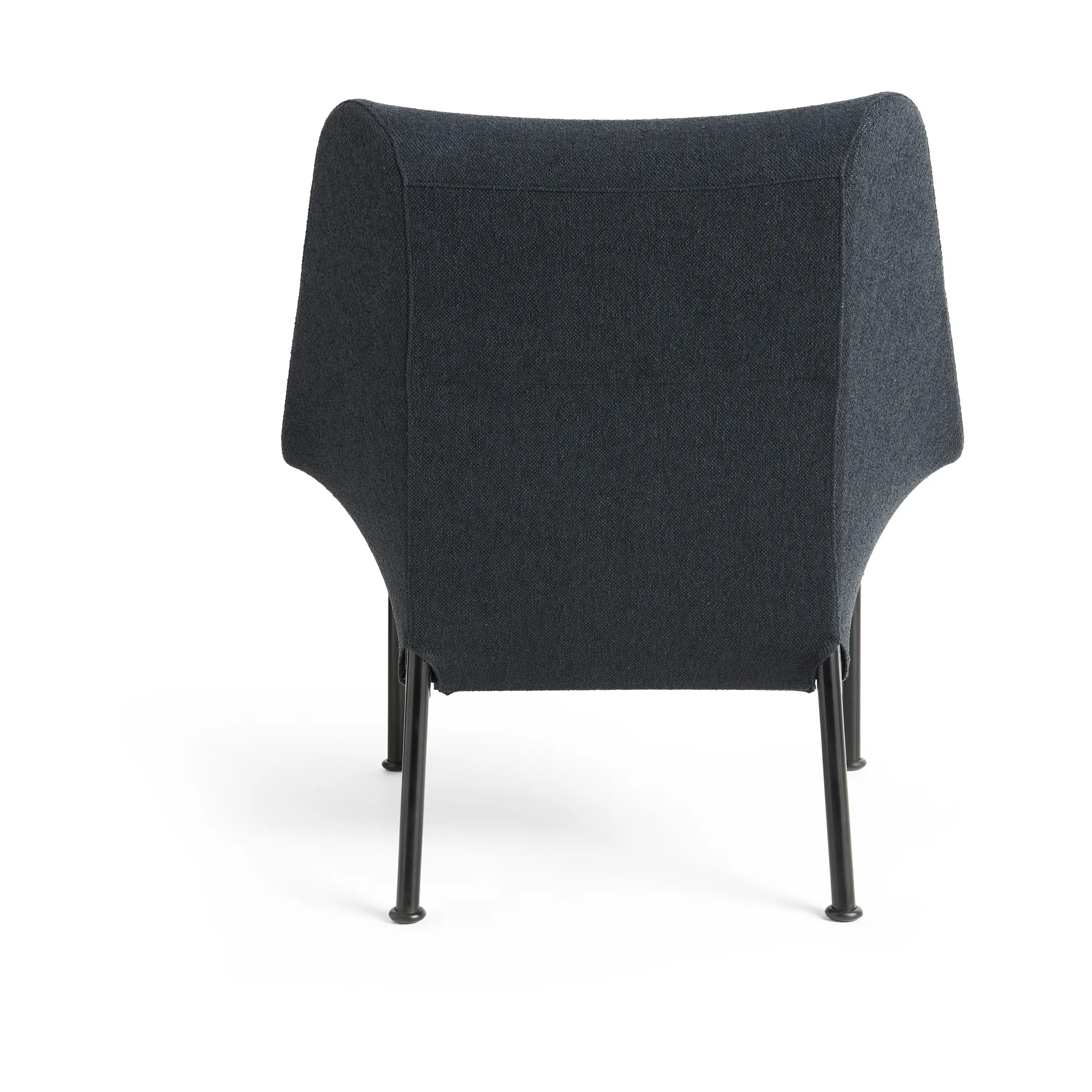 O2 Lounge Chair fåtölj, Soft black-svartlackerad stål HAY