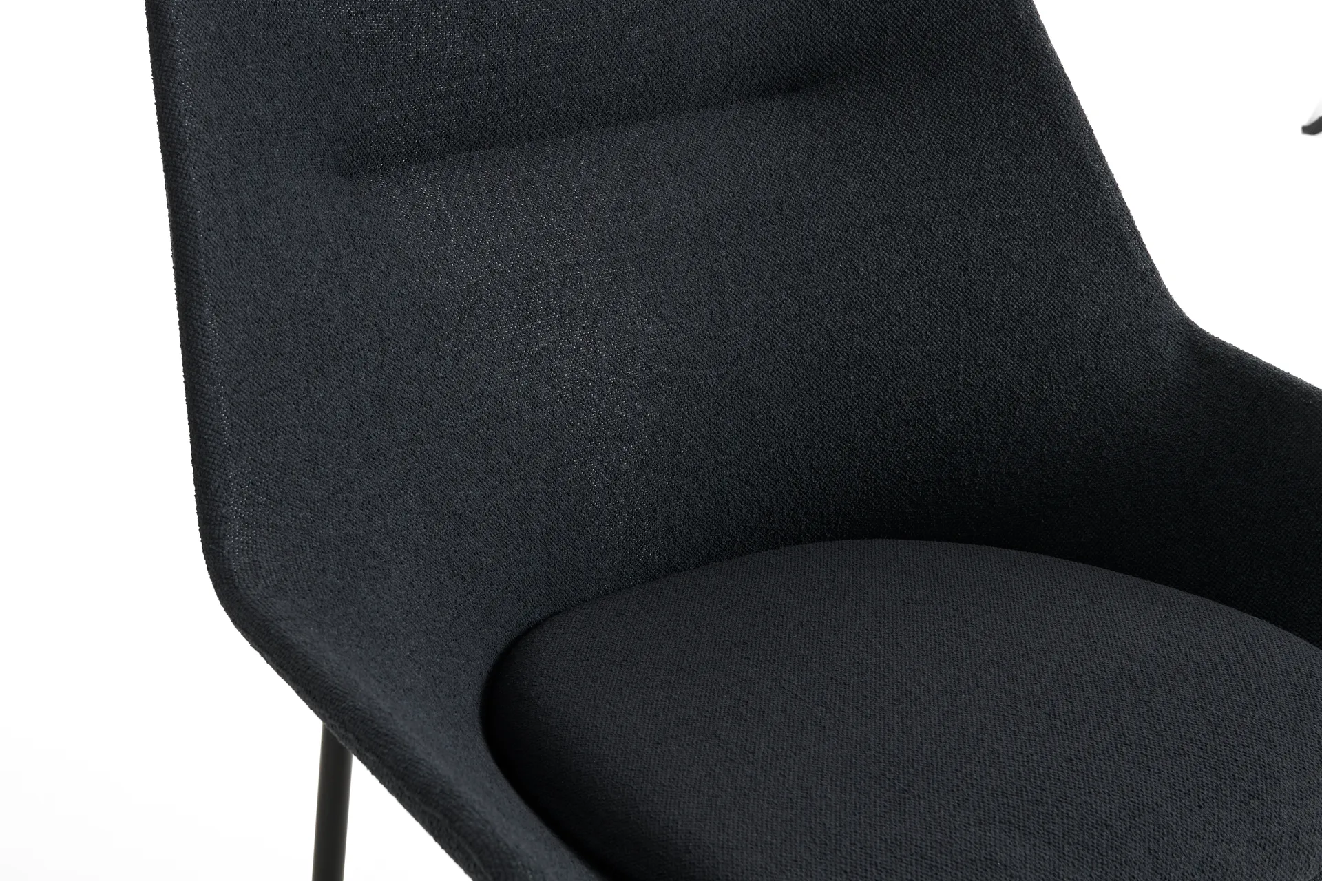 O2 Lounge Chair fåtölj, Soft black-svartlackerad stål HAY
