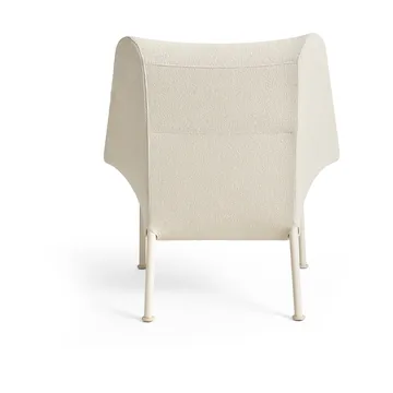 O2 Lounge Chair fåtölj - Soft cream-lackerad stål eggshell - HAY