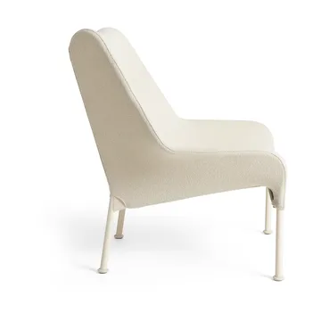 O2 Lounge Chair fåtölj - Soft cream-lackerad stål eggshell - HAY