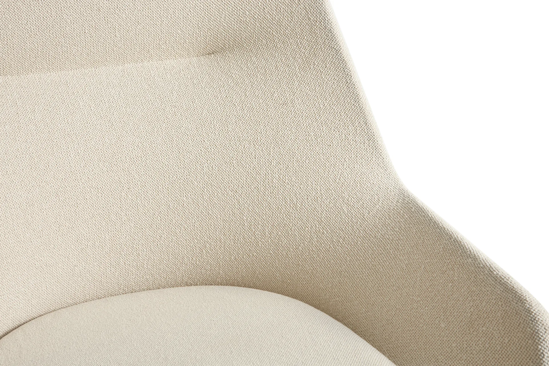 O2 Lounge Chair fåtölj, Soft cream-lackerad stål eggshell HAY