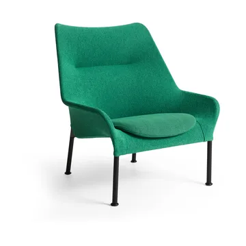 O2 Lounge Chair fåtölj - Soft green-svartlackerad stål - HAY