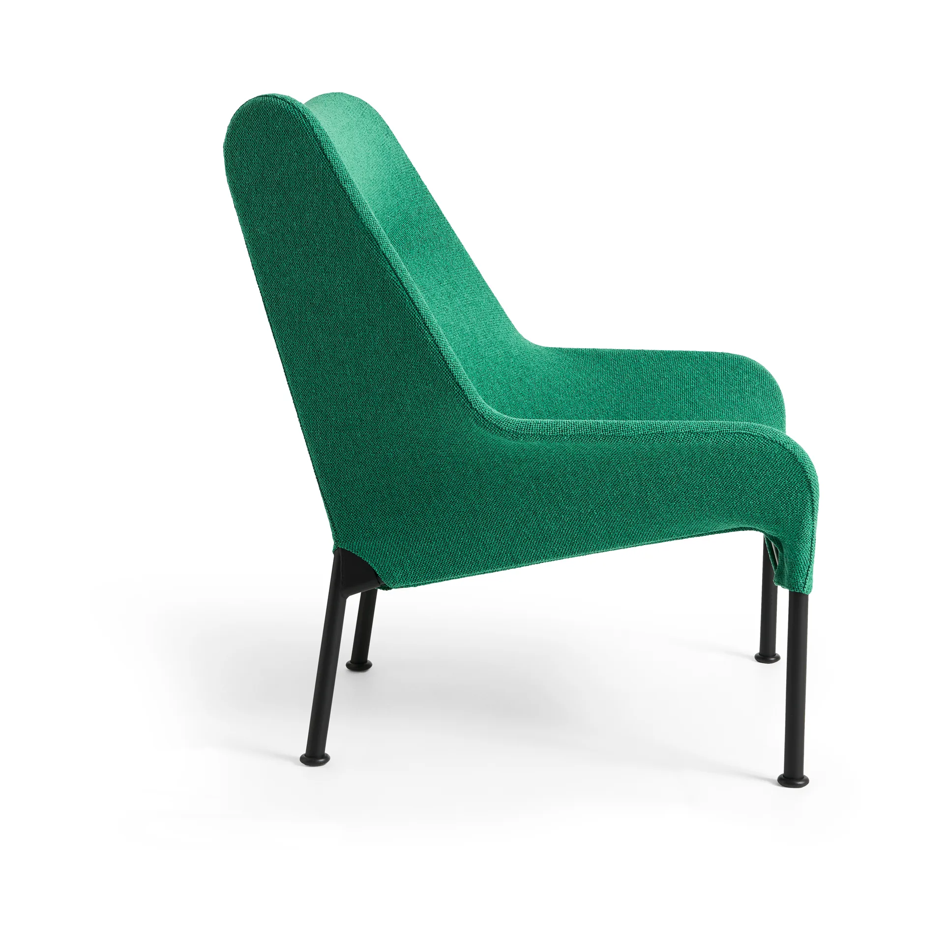 O2 Lounge Chair fåtölj, Soft green-svartlackerad stål HAY