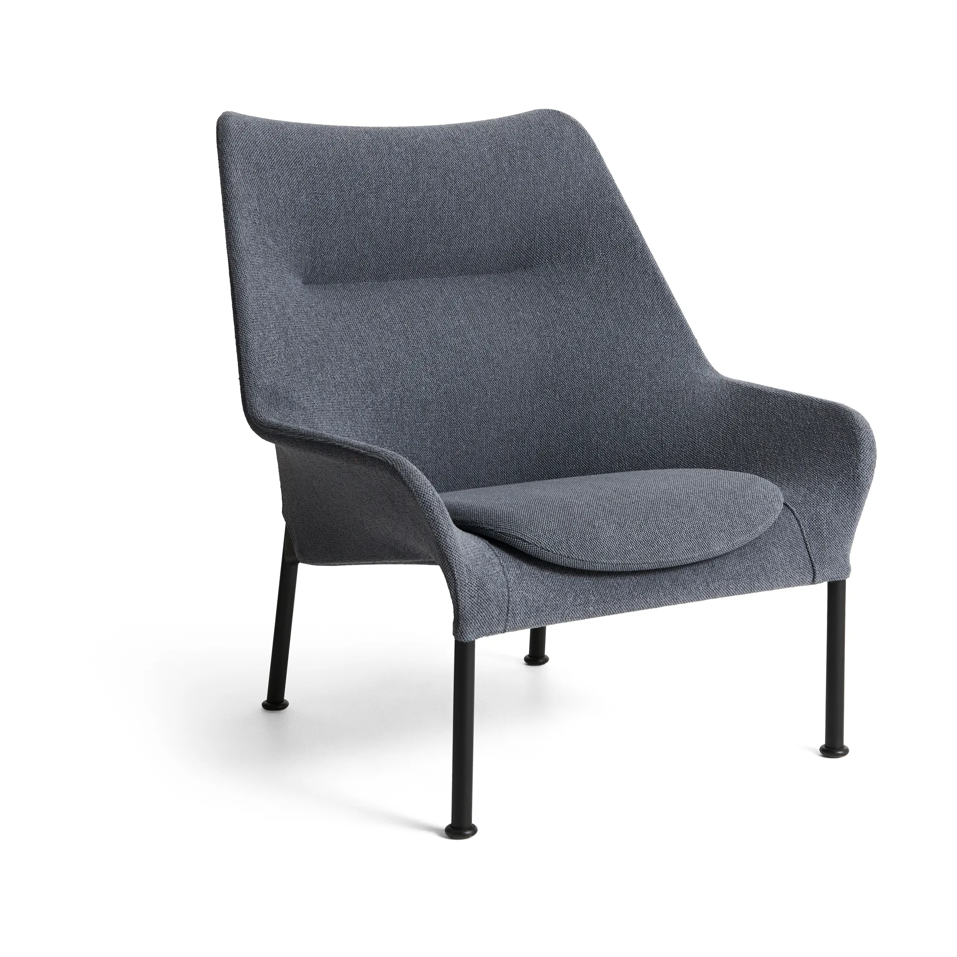 O2 Lounge Chair fåtölj, Soft grey-svartlackerad stål HAY