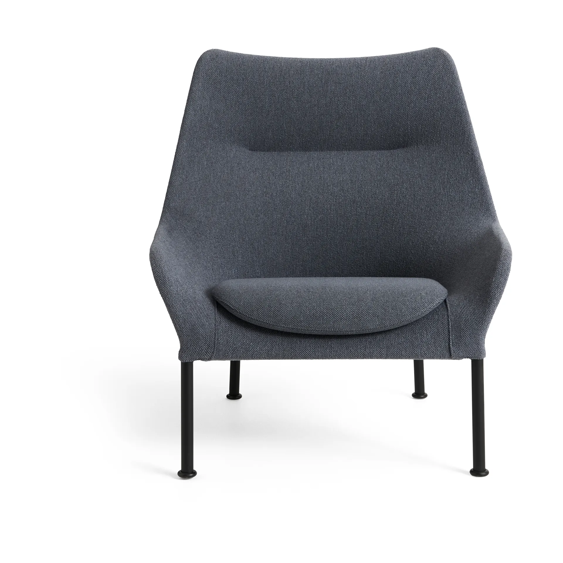 O2 Lounge Chair fåtölj, Soft grey-svartlackerad stål HAY