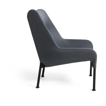 O2 Lounge Chair fåtölj - Soft grey-svartlackerad stål - HAY