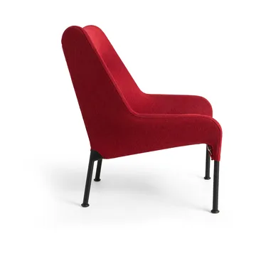 O2 Lounge Chair fåtölj - Soft red-svartlackerad stål - HAY