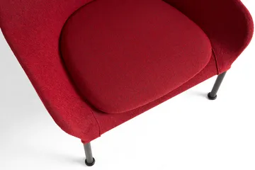 O2 Lounge Chair fåtölj - Soft red-svartlackerad stål - HAY