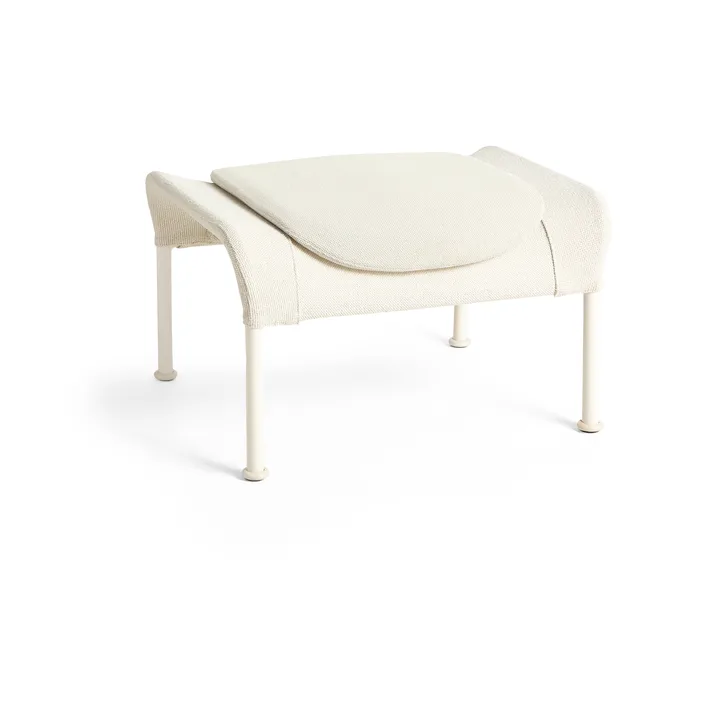 O2 Ottoman fotpall - Soft cream-lackerad stål eggshell - HAY