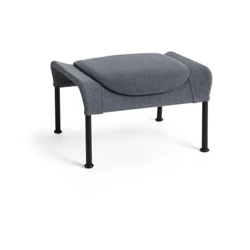 O2 Ottoman fotpall - Soft grey-svartlackerad stål - HAY