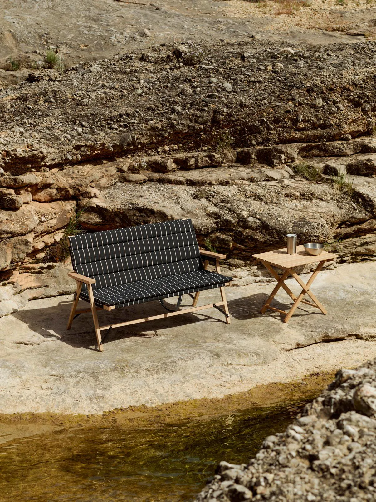 Outdoor Market bord ihopfällbart, Bok, large HAY