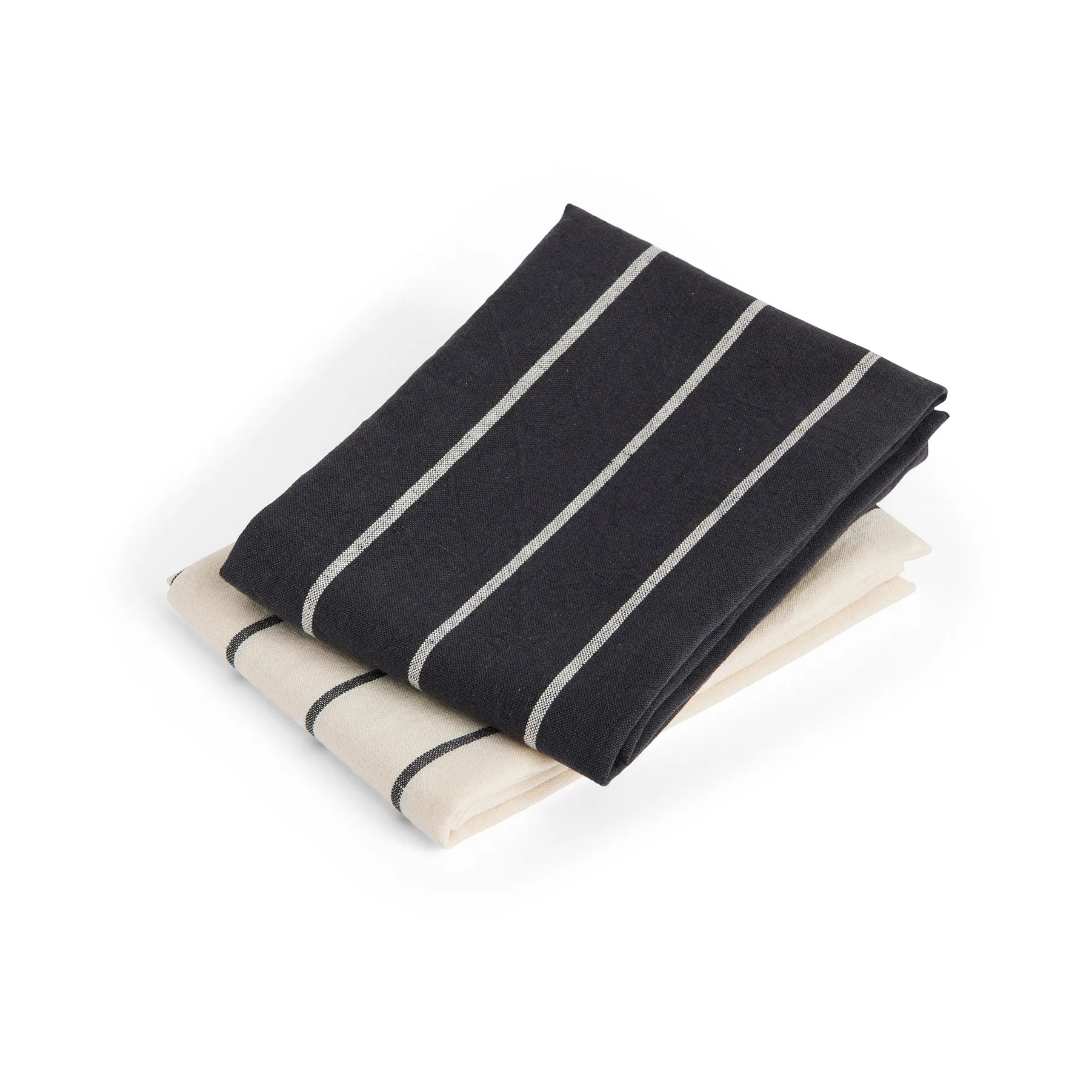Outdoor Market kökshandduk, Black-beige, 2-pack HAY