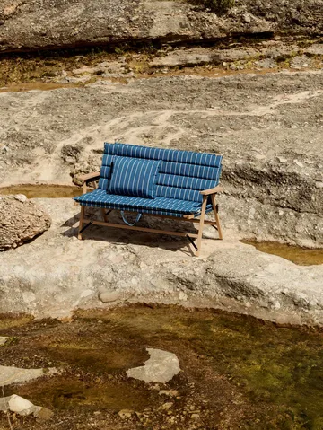 Outdoor Market kudde - Blue-beige, 45x35 cm - HAY