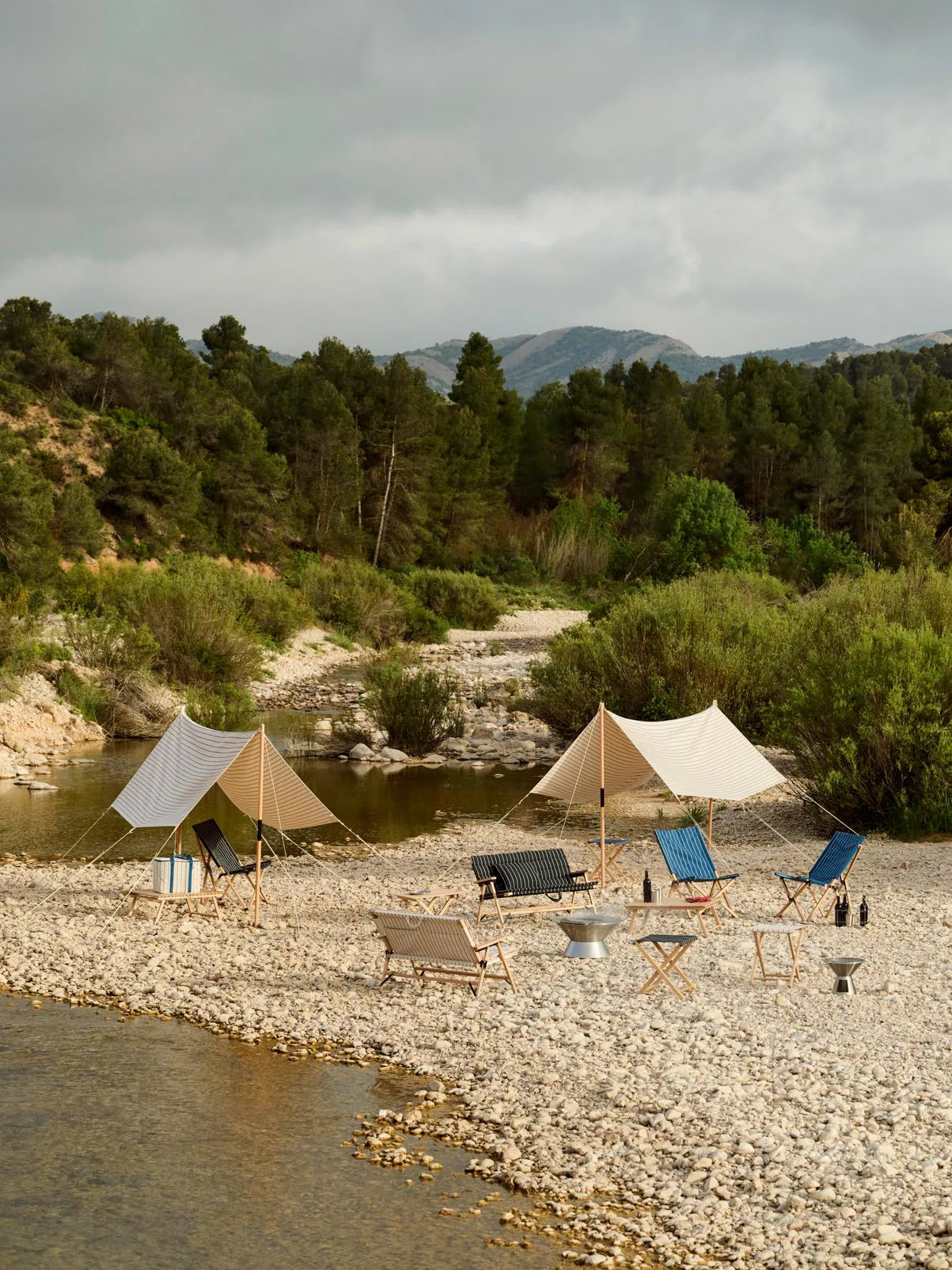 Outdoor Market kylväska, Blue-beige HAY